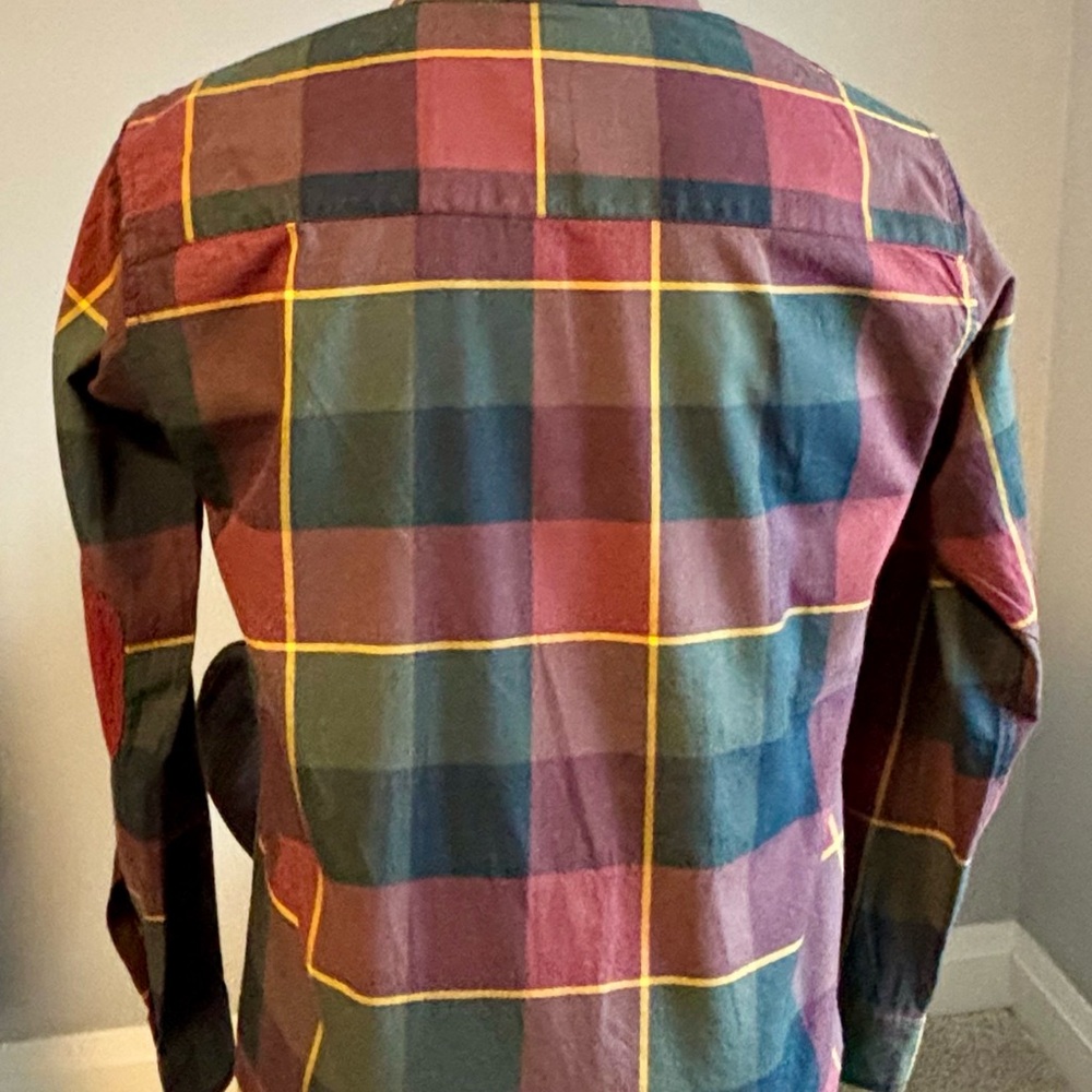 Ralph Lauren Double RL Burgundy and Green Plaid Shirt - Picture 5 of 11